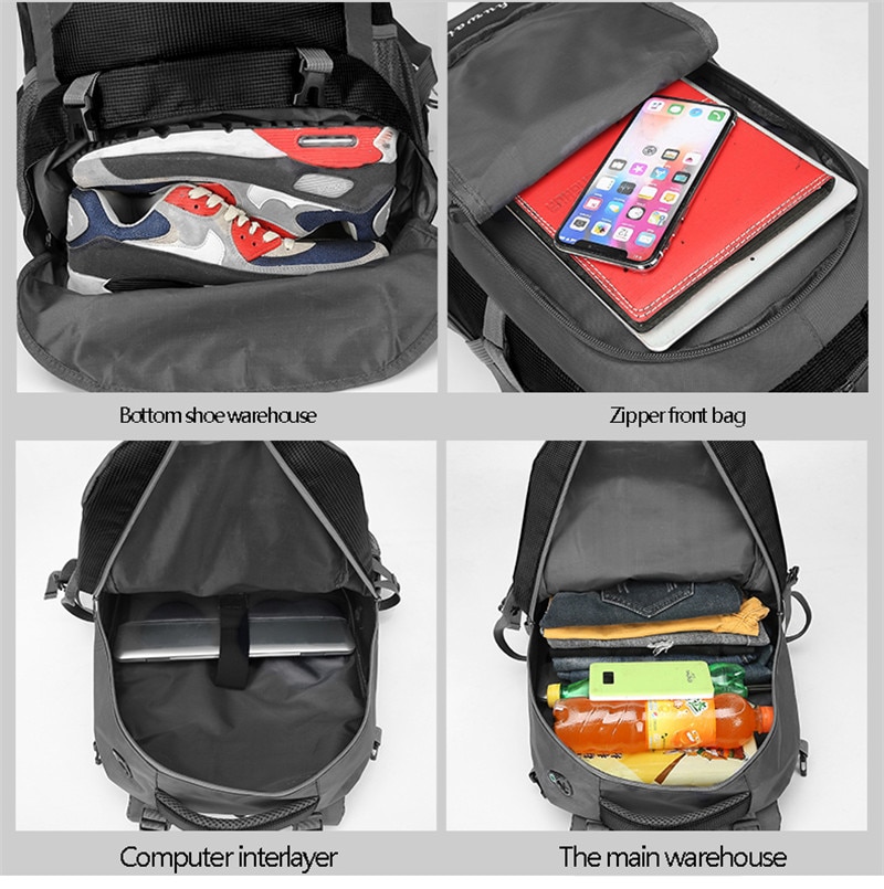 Camping Backpack with Reflective Detail