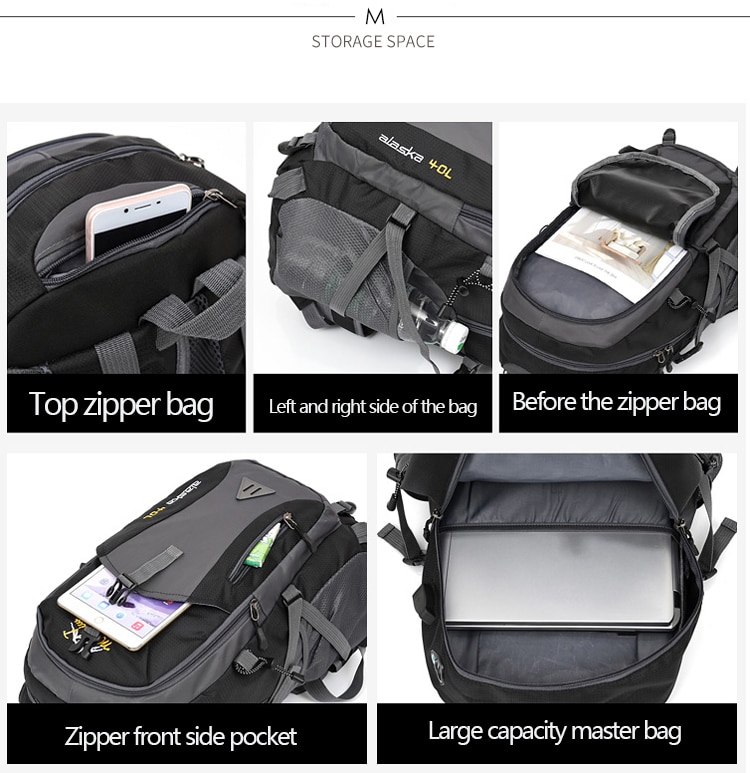 Waterproof Camping Backpack with USB Port
