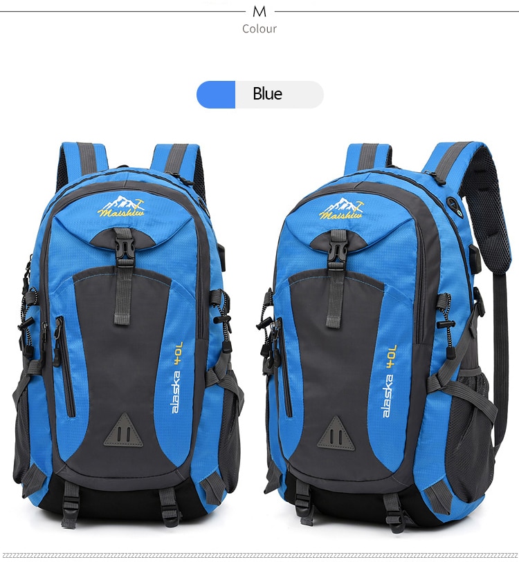 Waterproof Camping Backpack with USB Port