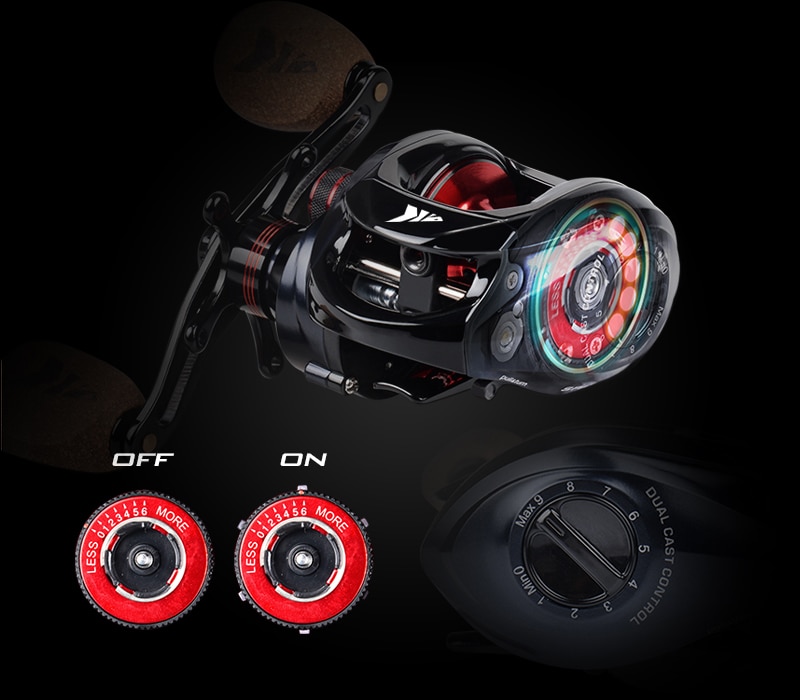 Bait Casting Reel with Dual Brake System for Fishing Bait Casting Reel with Dual Brake System for Fishing