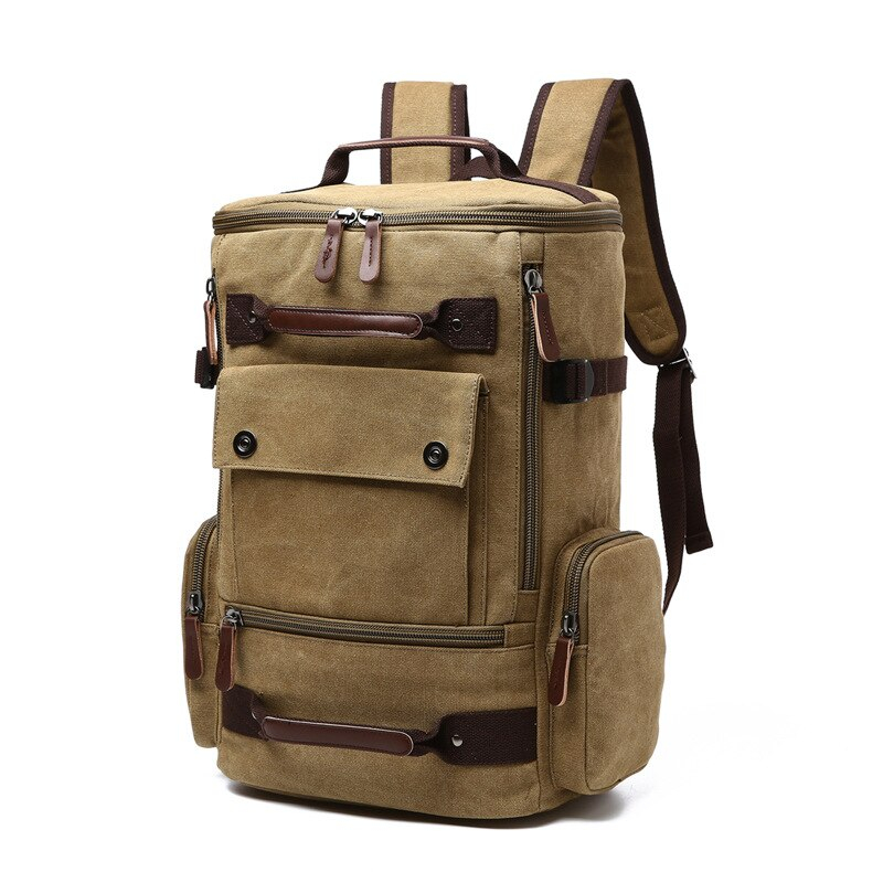 Men's Rectangular Shaped Canvas Backpack